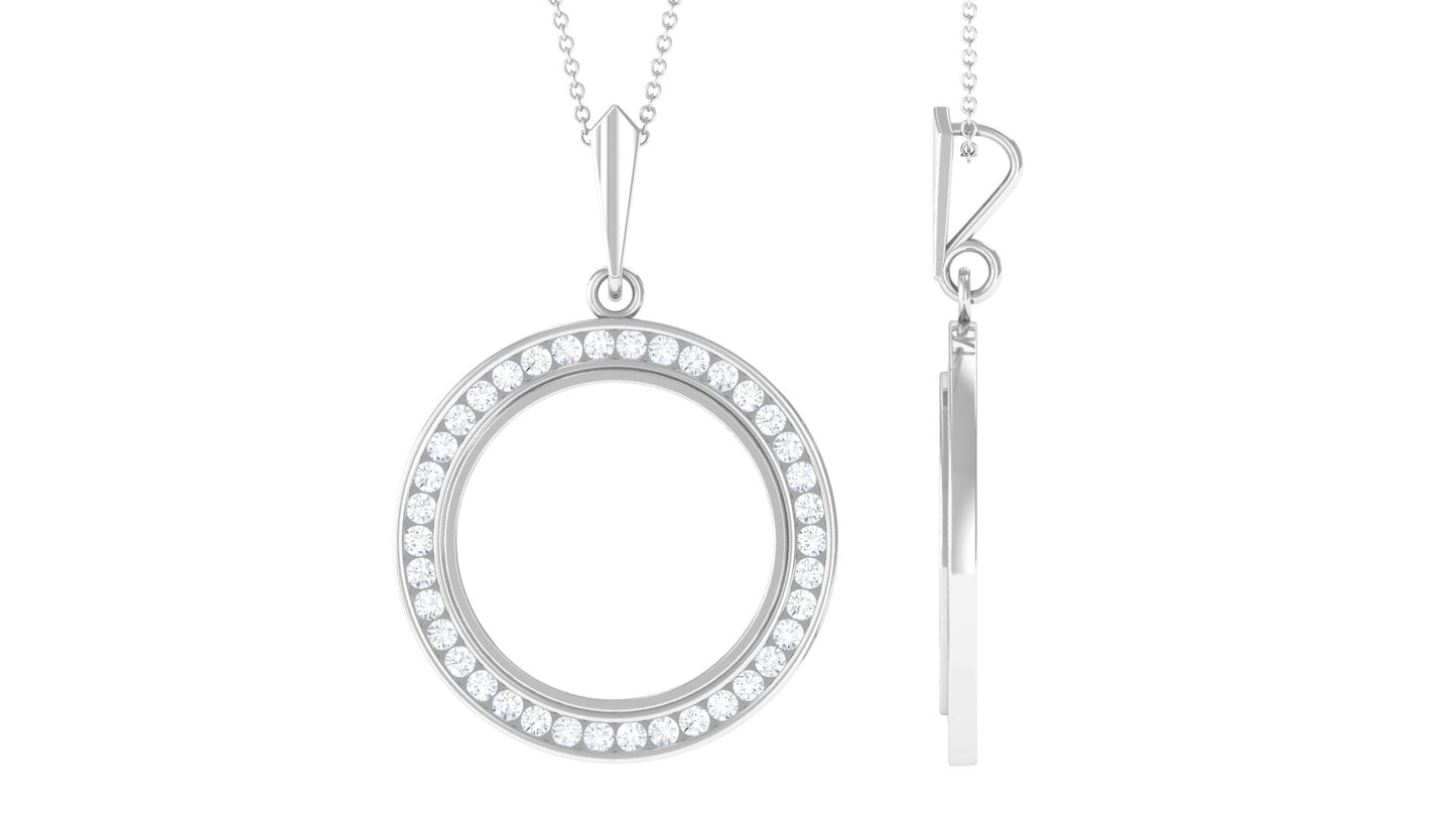 Certified Moissanite Eternity Pendant Necklace for Women