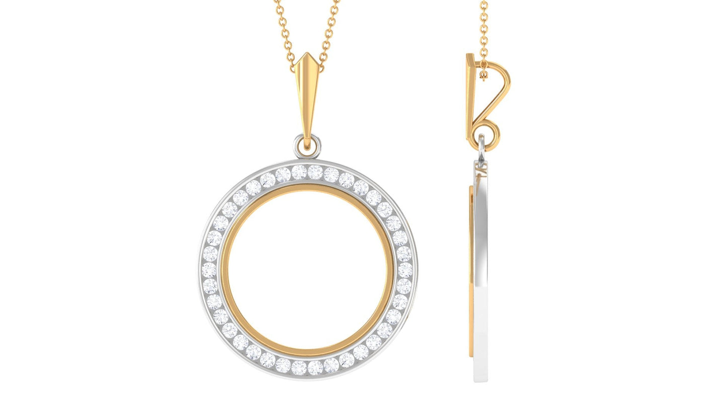 Certified Moissanite Eternity Pendant Necklace for Women