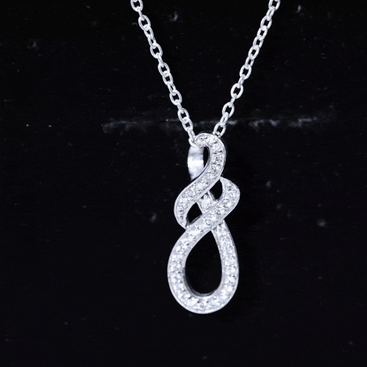 Certified Lab Grown Diamond Infinity Pendant Necklace
