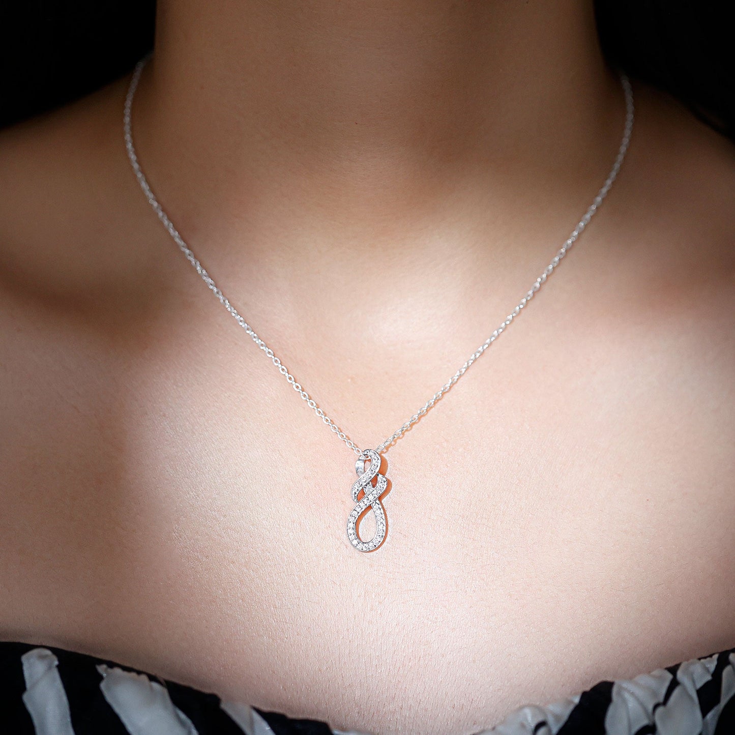 Certified Lab Grown Diamond Infinity Pendant Necklace