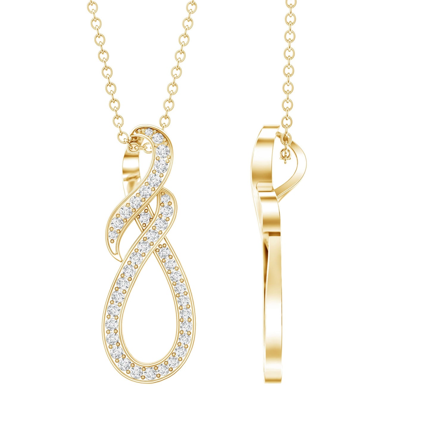 Certified Lab Grown Diamond Infinity Pendant Necklace