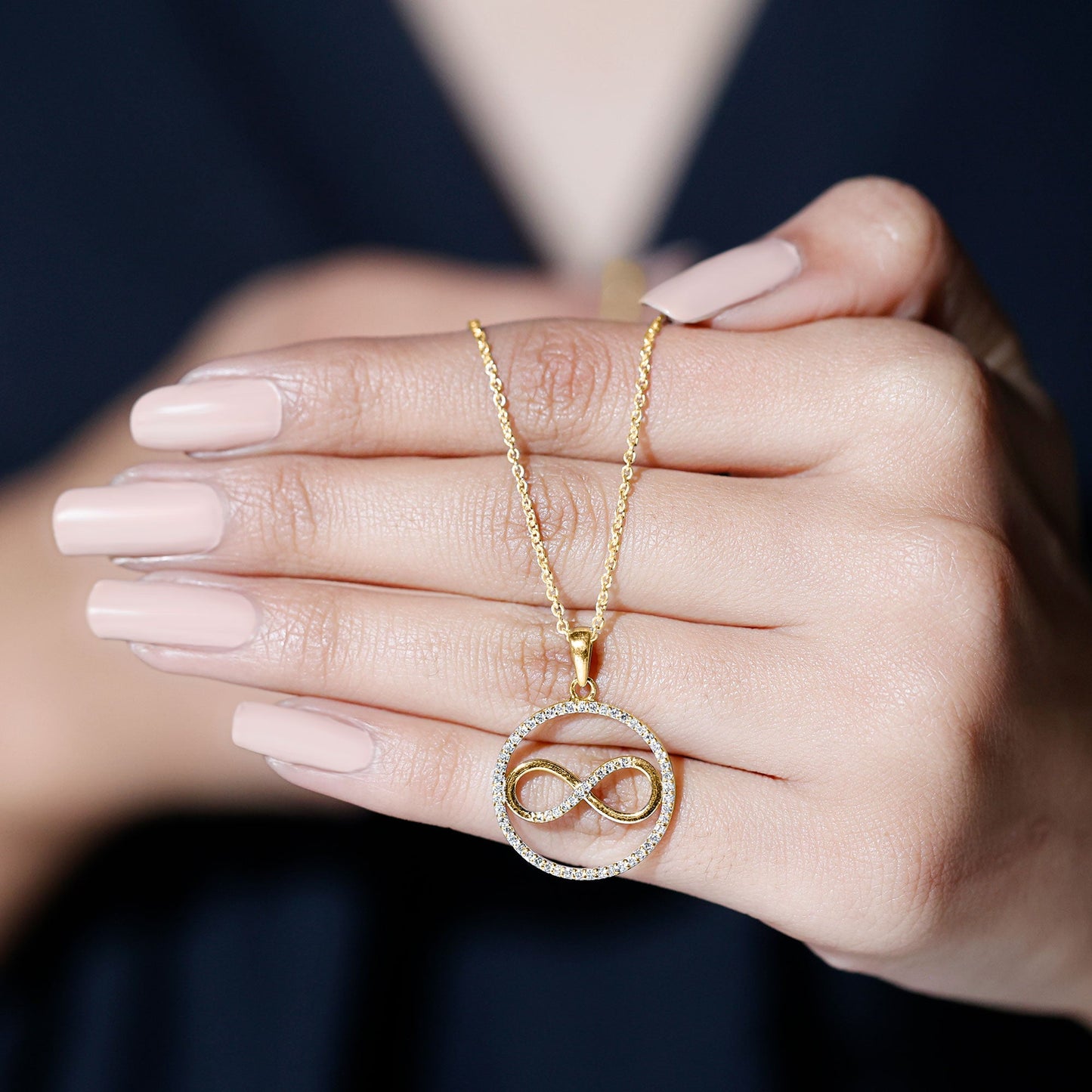 Diamonds Infinity Eternity Pendant Necklace