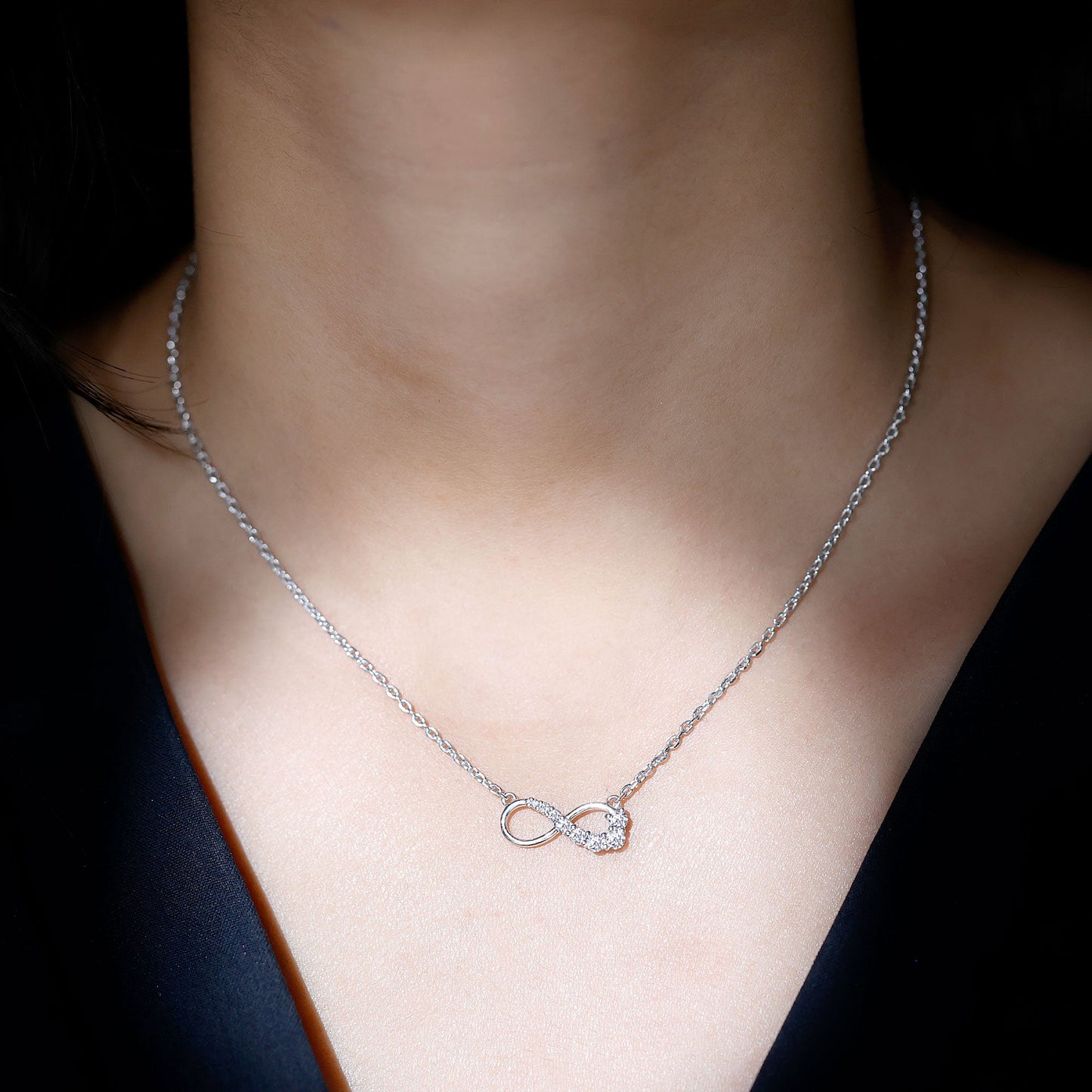 Diamond Infinity Pendant Necklace For Women