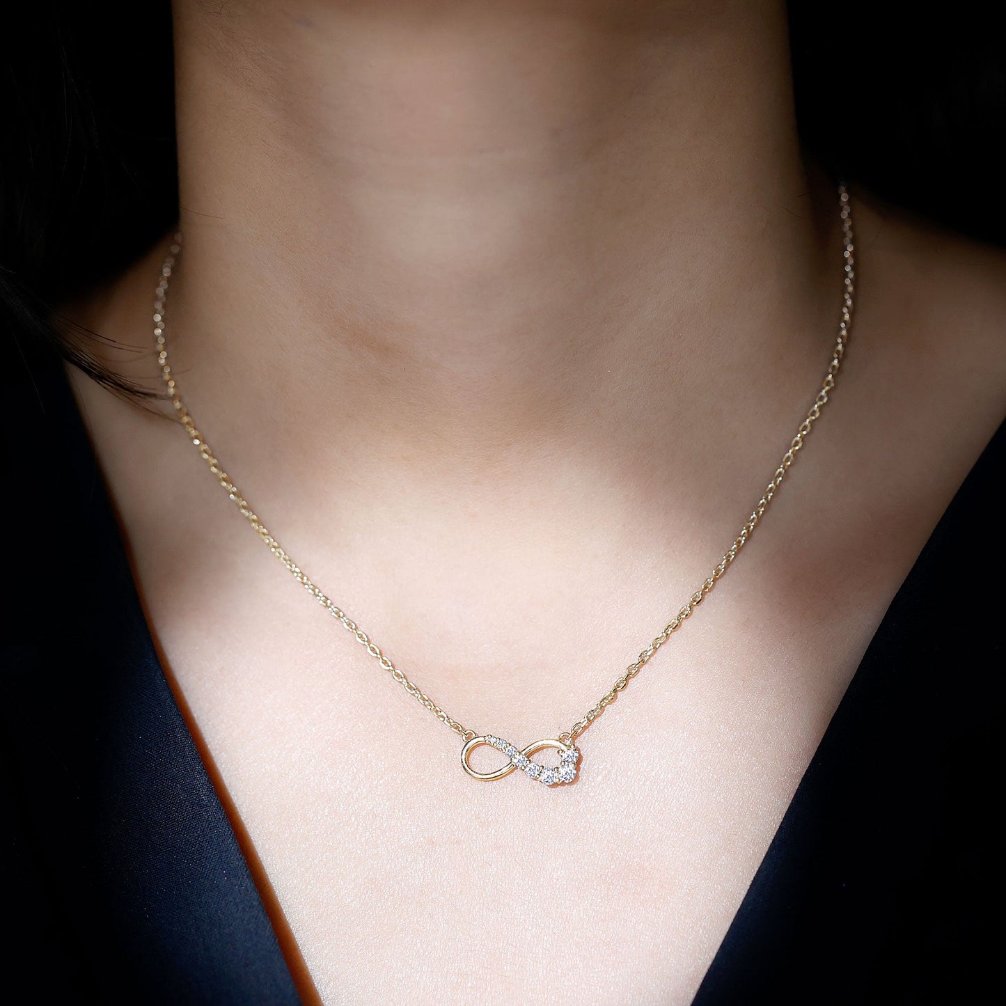 Diamond Infinity Pendant Necklace For Women