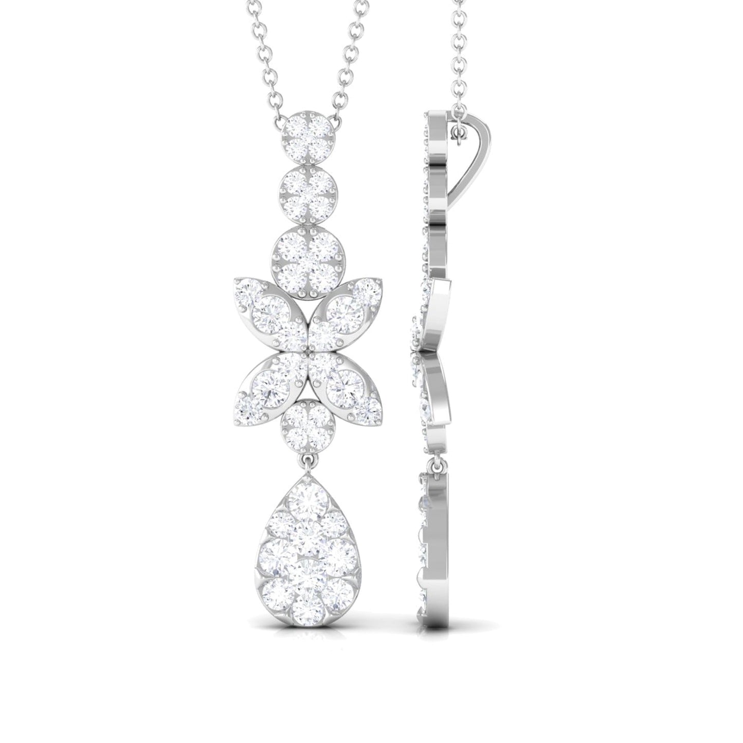 Certified Moissanite Dangle Pendant