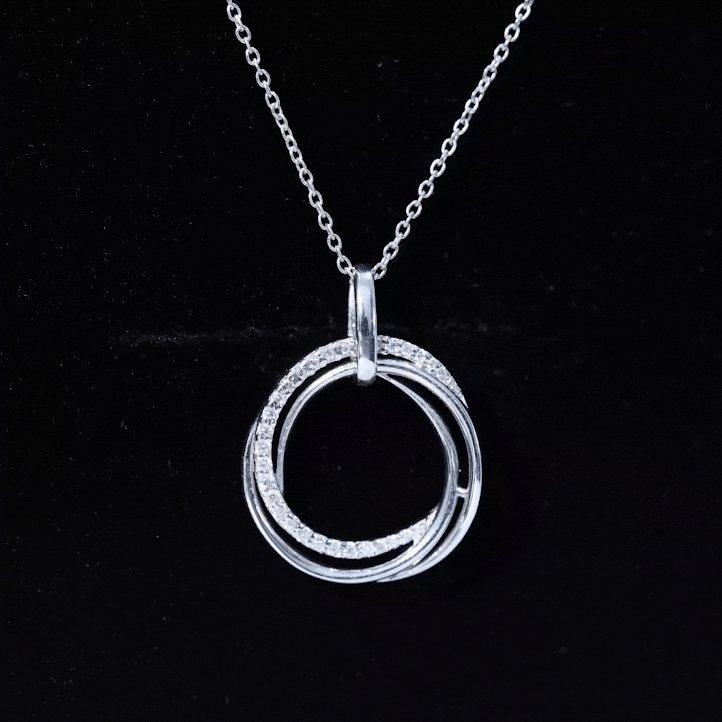 Certified Diamond Eternity Circle Necklace For Her