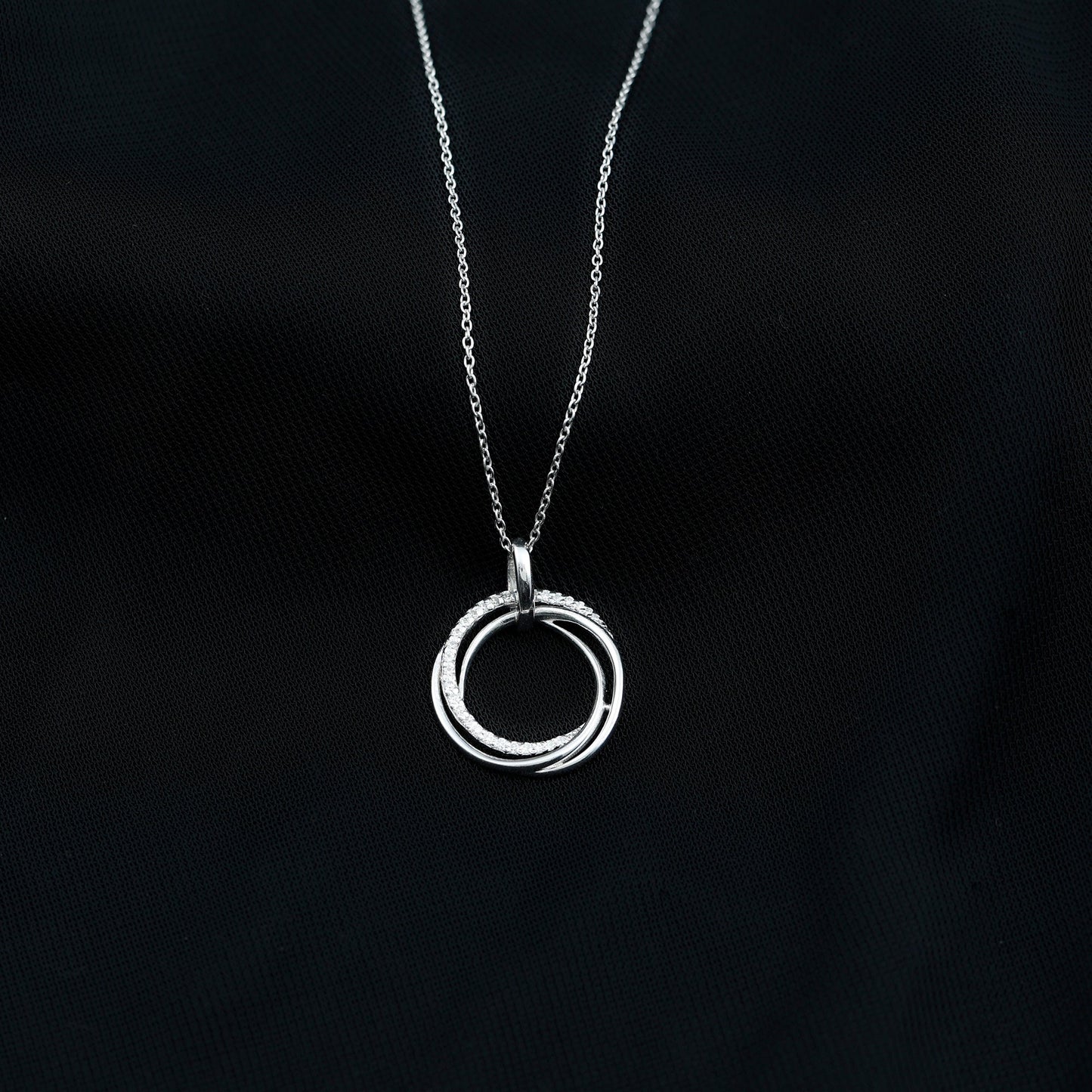 Certified Diamond Eternity Circle Necklace For Her