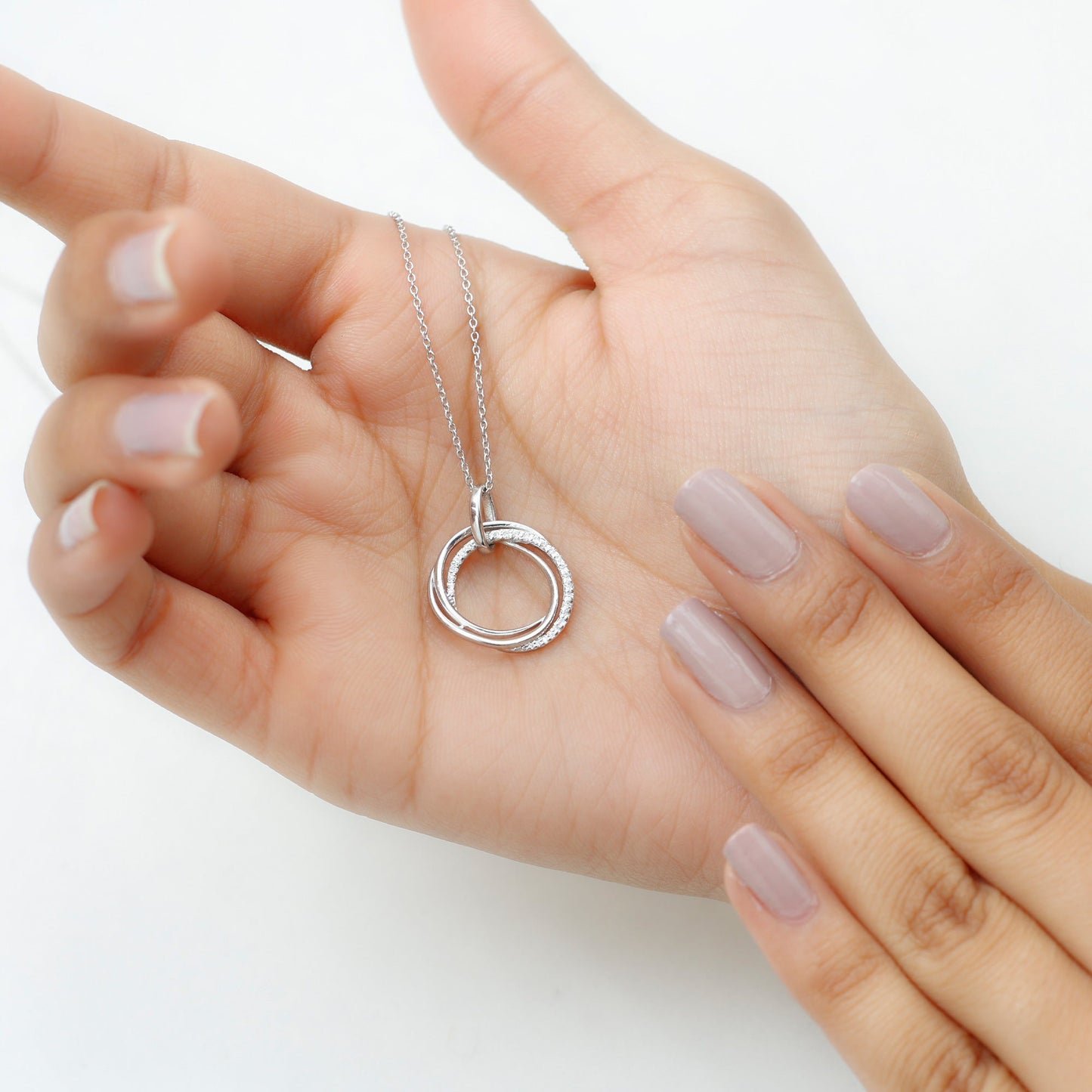 Certified Diamond Eternity Circle Necklace For Her