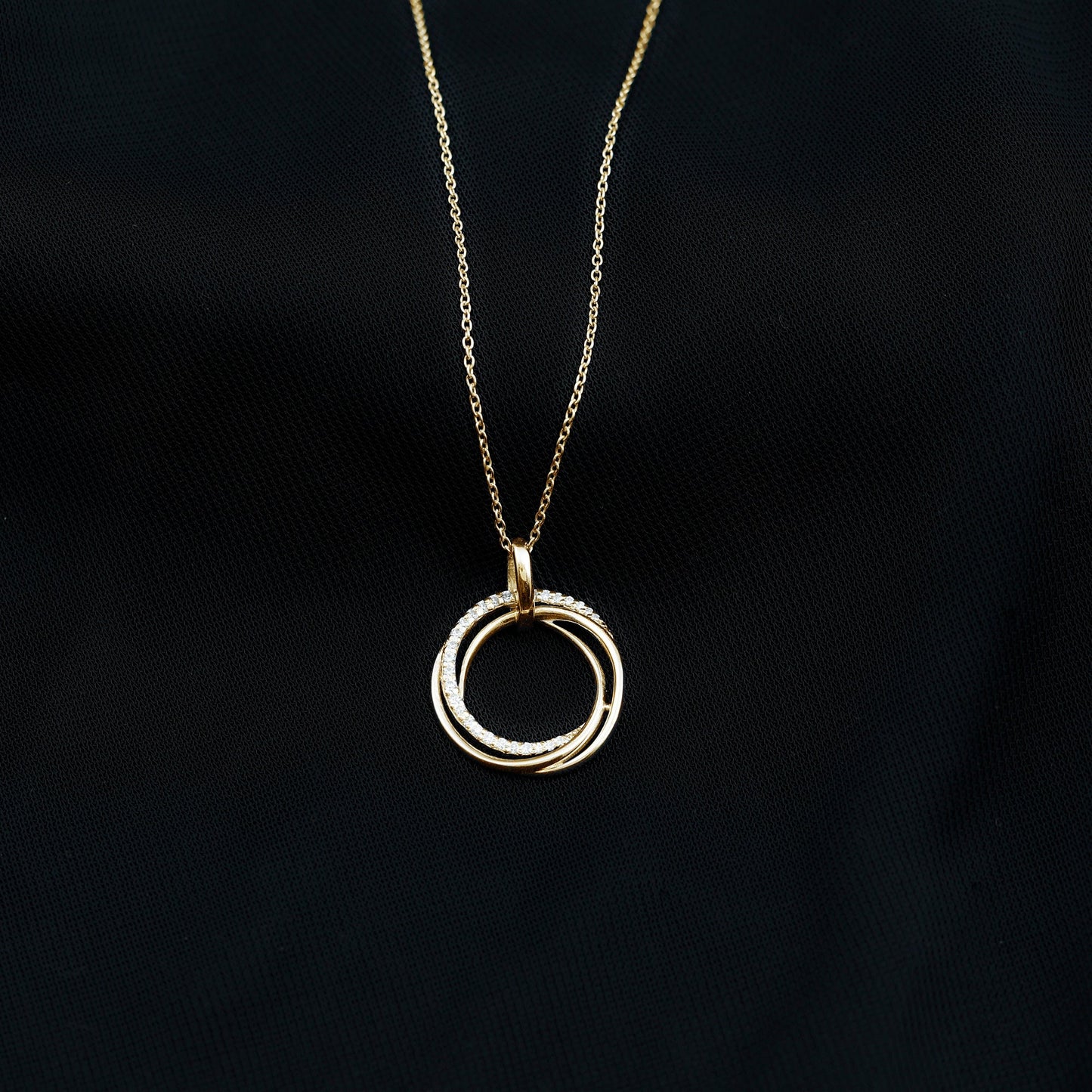 Certified Diamond Eternity Circle Necklace For Her