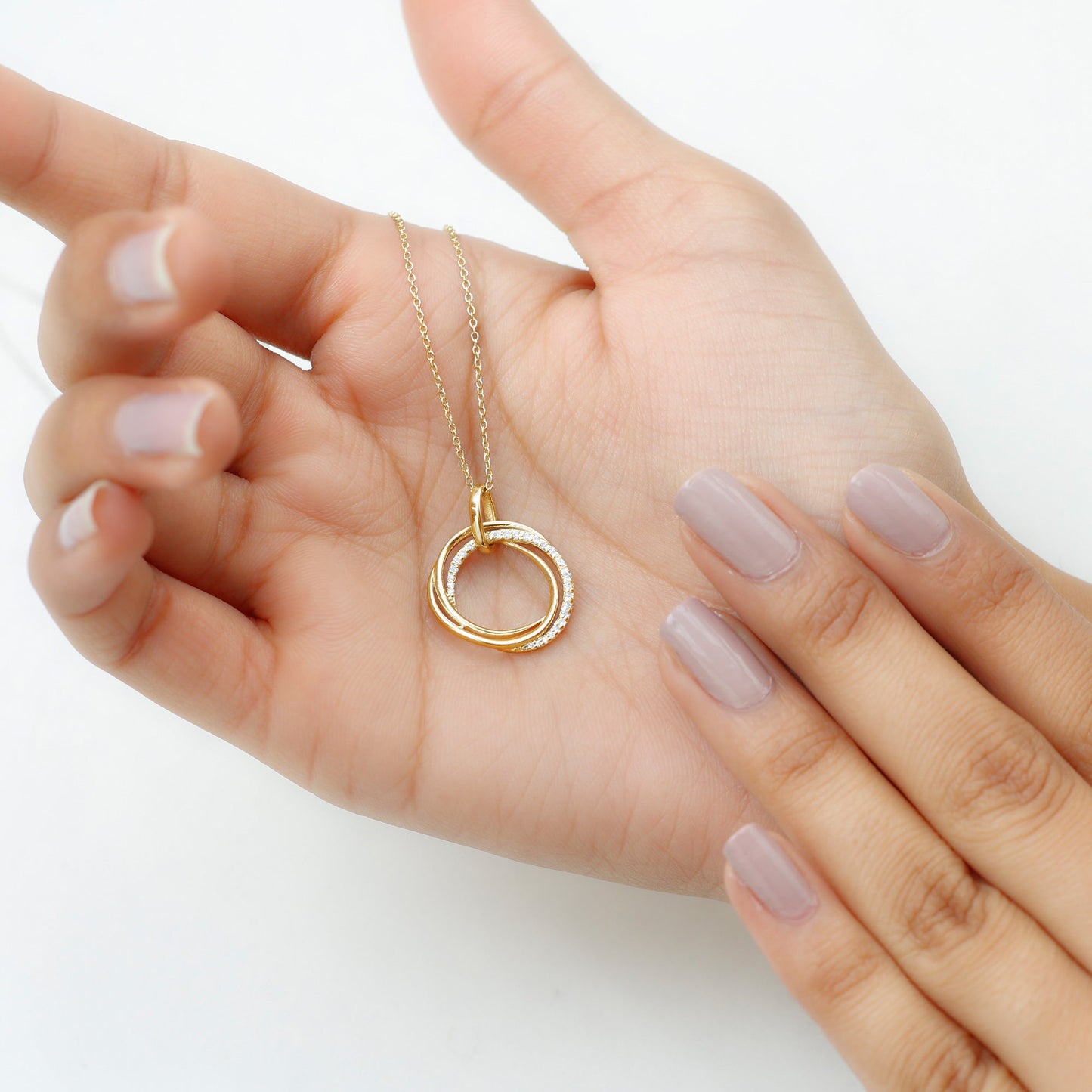 Certified Diamond Eternity Circle Necklace For Her