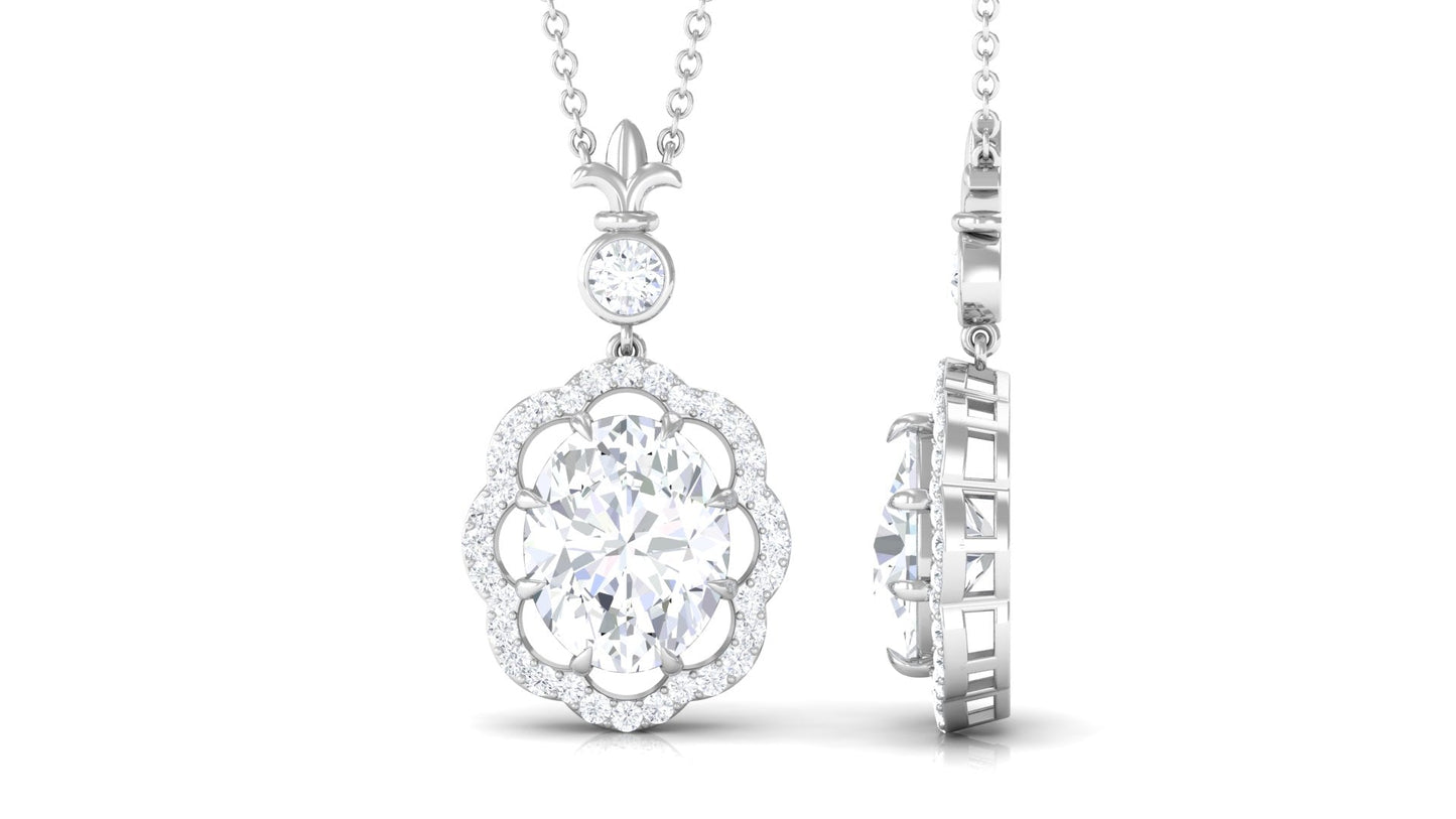 Certified 1.2 Carat Moissanite Statement Necklace for Women
