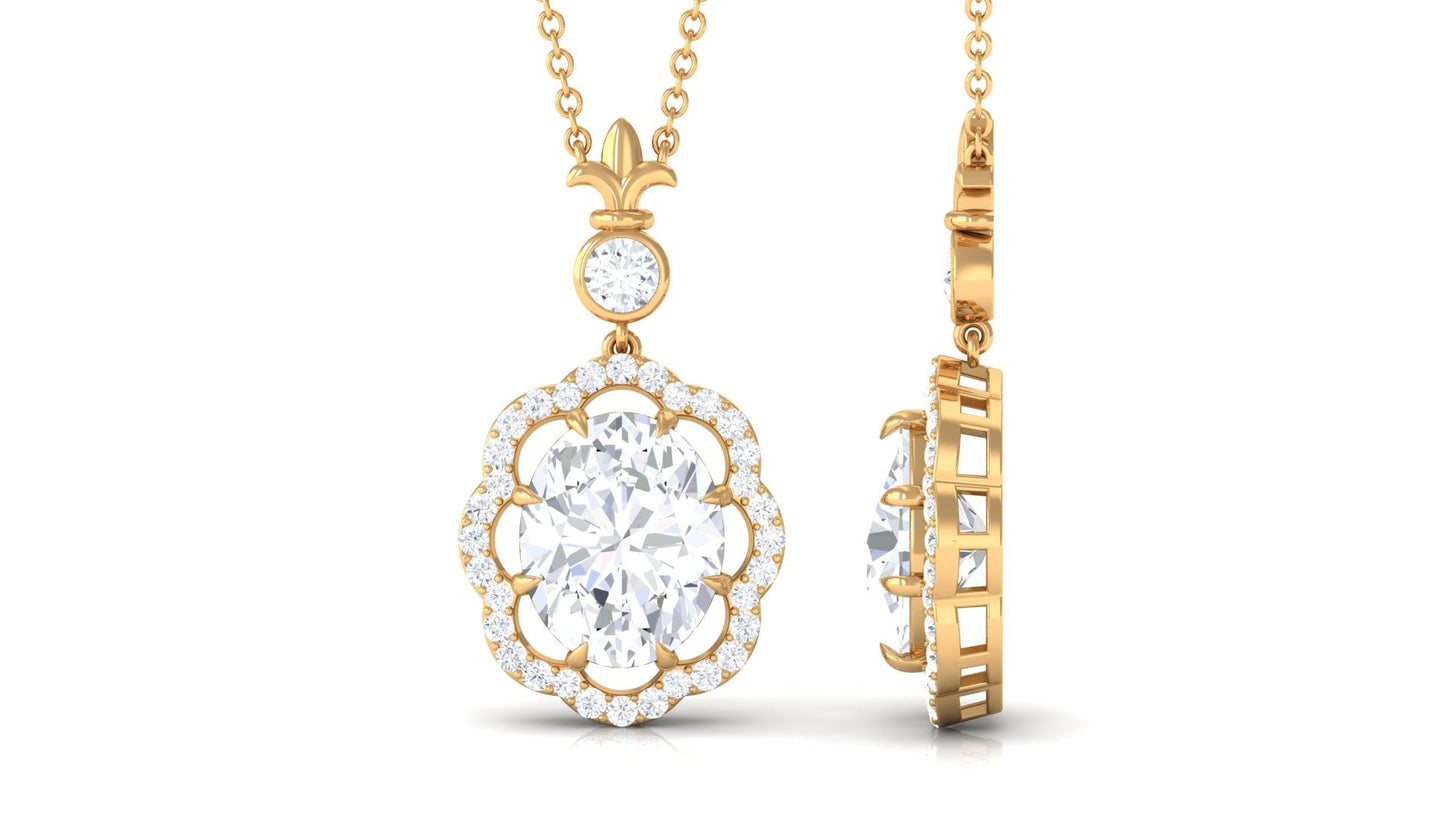 Certified 1.2 Carat Moissanite Statement Necklace for Women