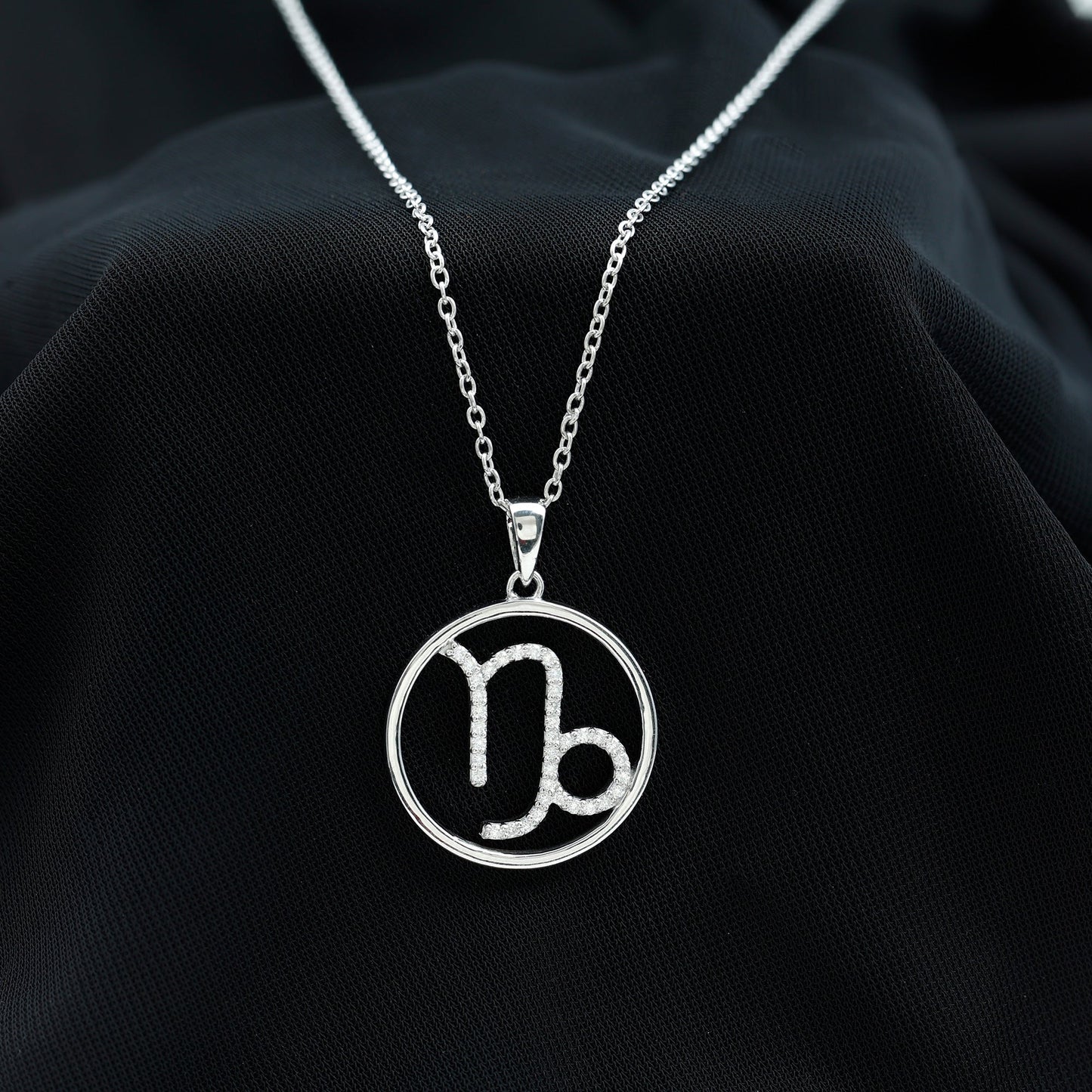 Certified Moissanite Capricorn Zodiac Necklace
