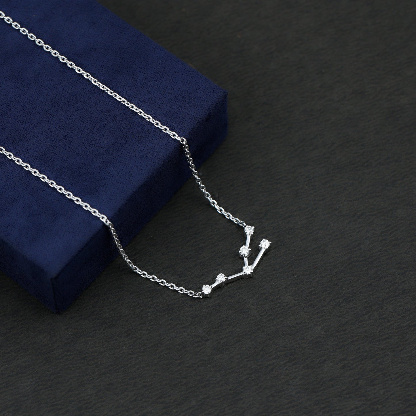 Moissanite Constellation Taurus Zodiac Sign Necklace