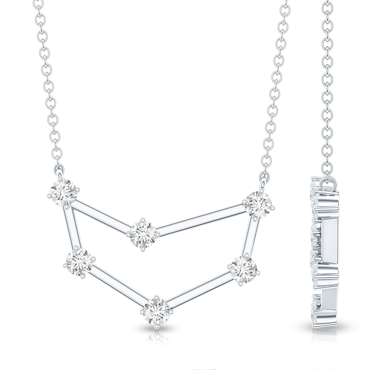 Certified Moissanite Capricorn Constellation Necklace