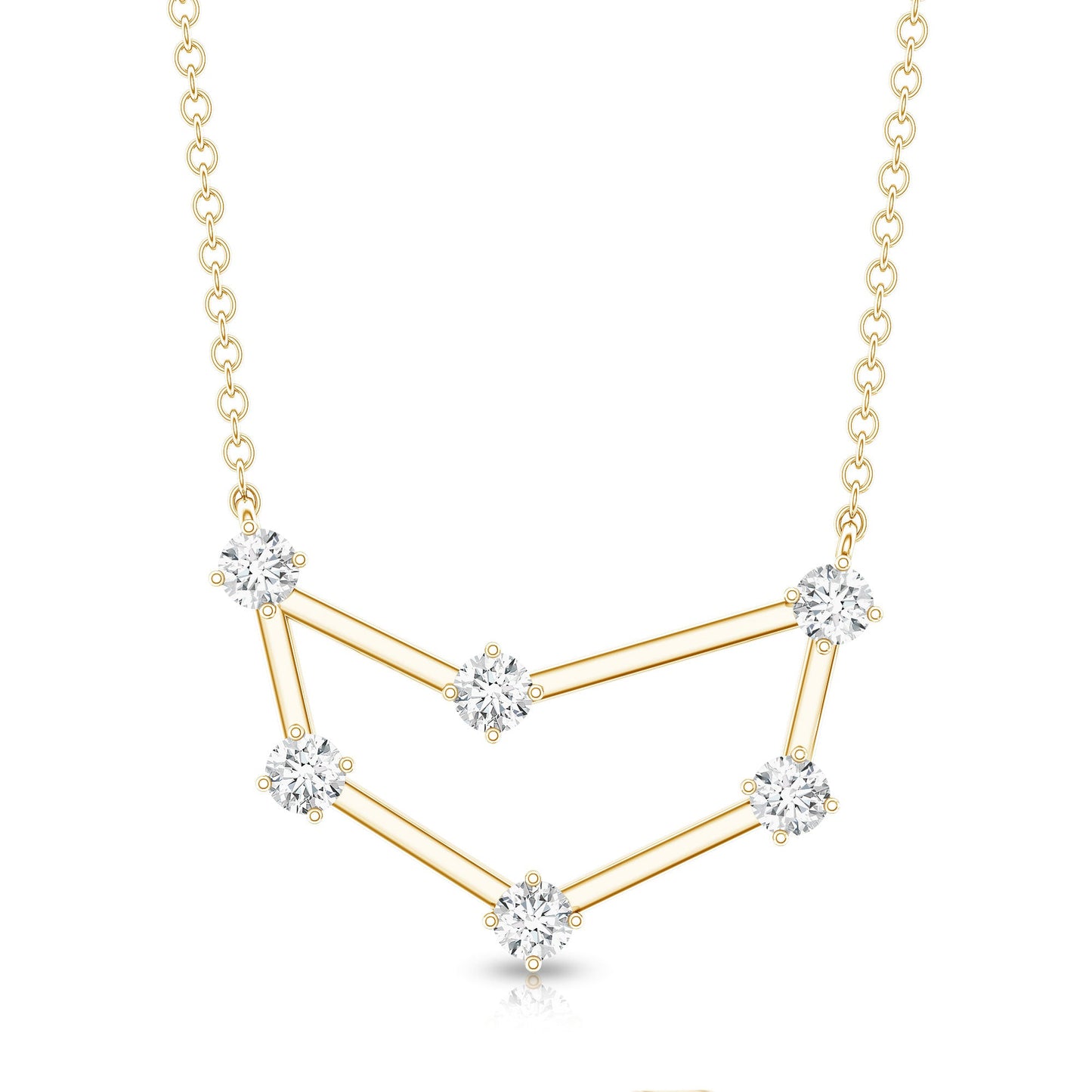 Certified Moissanite Capricorn Constellation Necklace