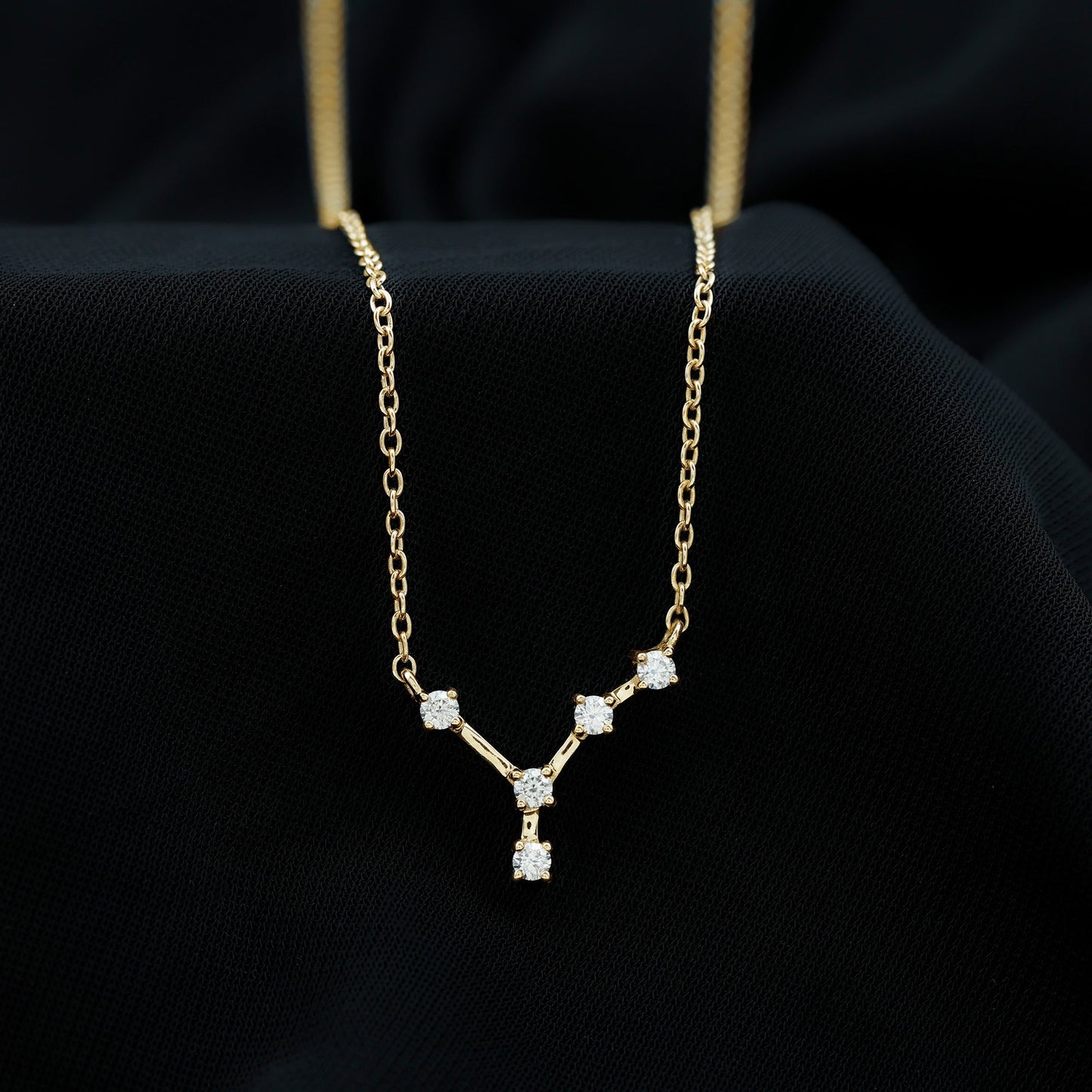 Moissanite Cancer Zodiac Constellation Necklace