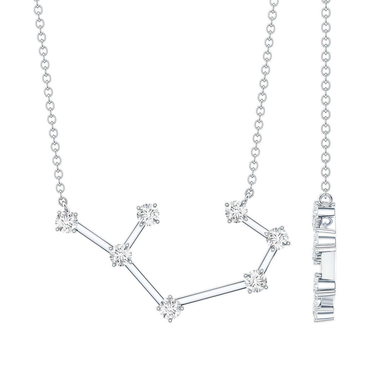 Certified Moissanite Constellation Sagittarius Zodiac Sign Necklace