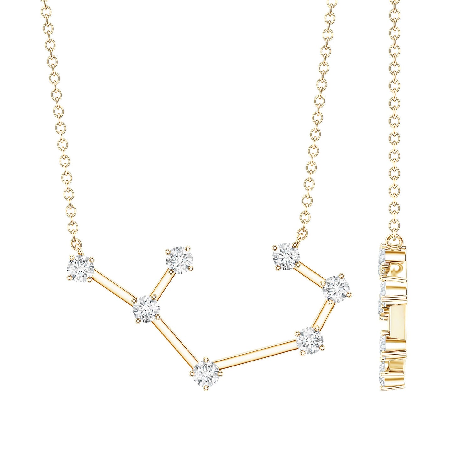 Certified Moissanite Constellation Sagittarius Zodiac Sign Necklace