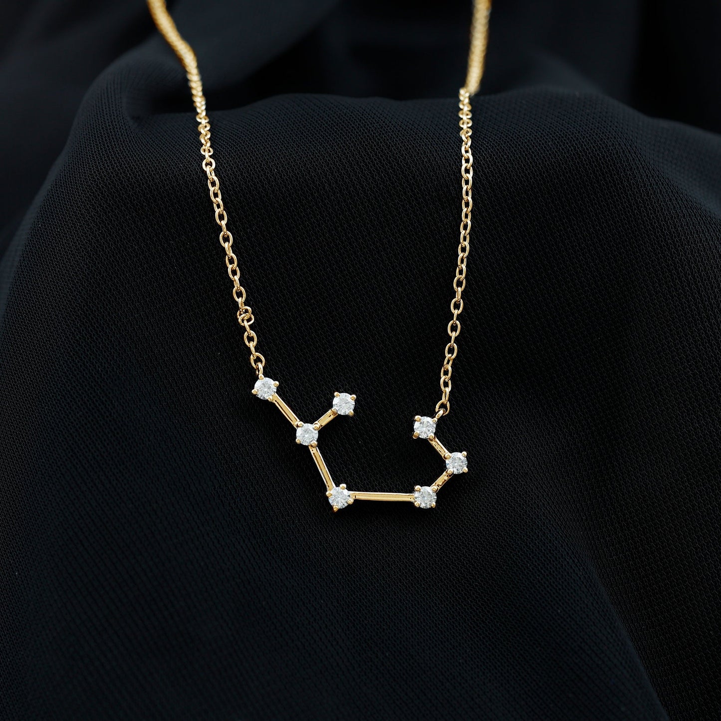 Certified Moissanite Constellation Sagittarius Zodiac Sign Necklace