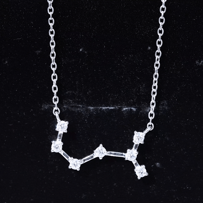 Certified Moissanite Constellation Scorpio Zodiac Necklace