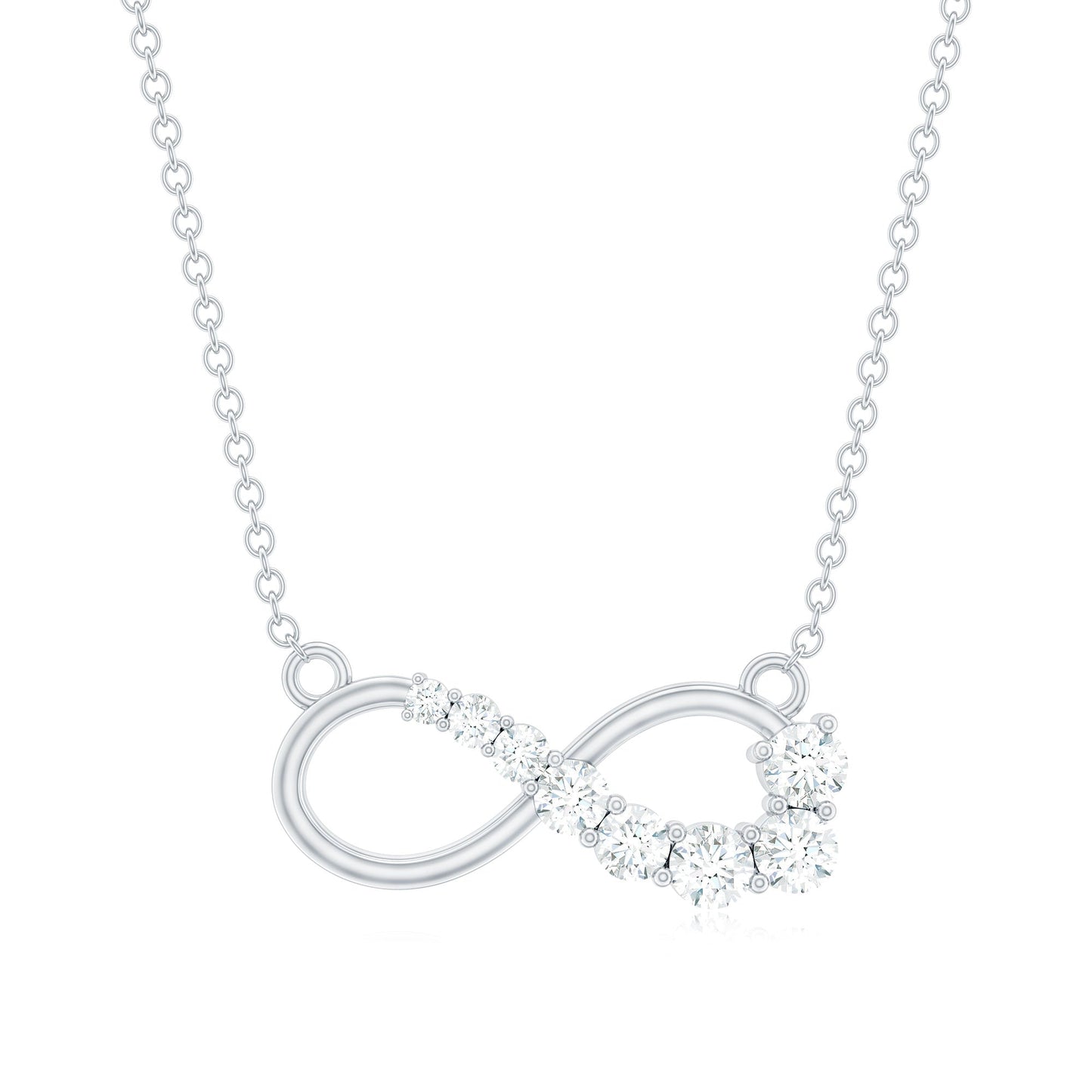Certified Moissanite Infinity Necklace