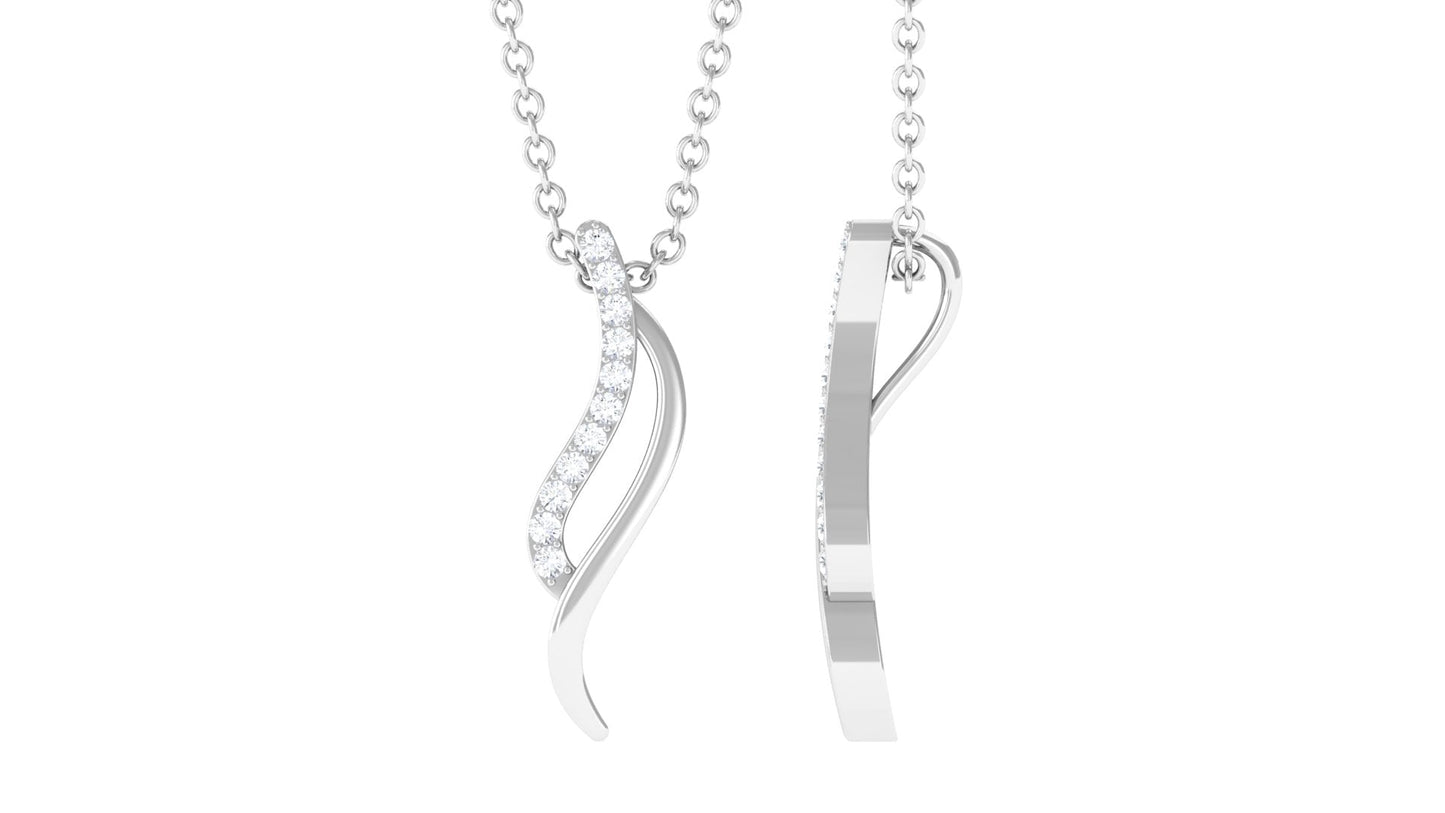 Minimal Moissanite Promise Necklace for Women