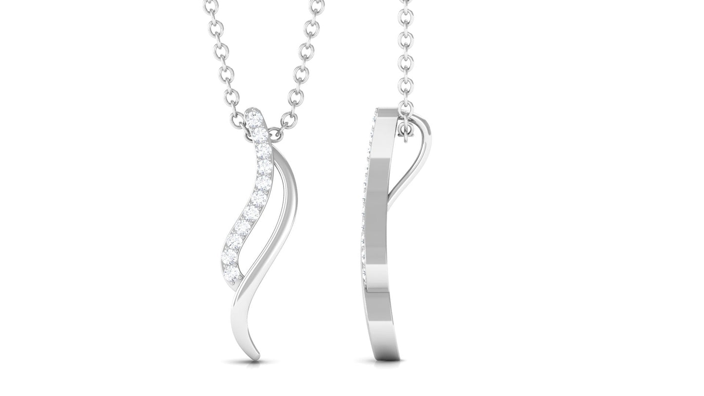 Minimal Moissanite Promise Necklace for Women