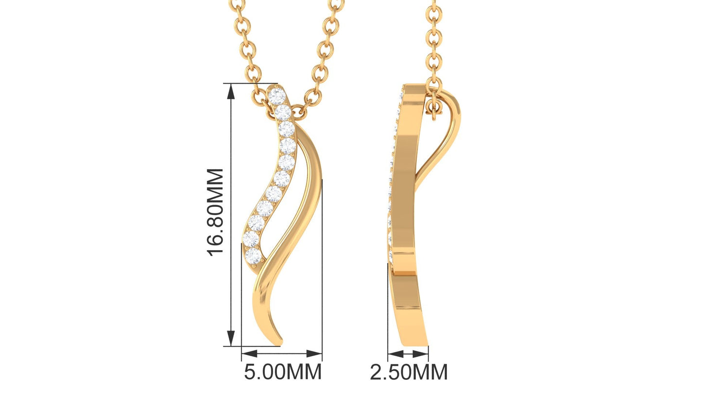 Minimal Moissanite Promise Necklace for Women