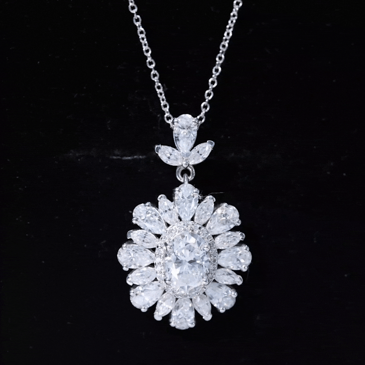 1.2 Carat Certified Moissanite Bridal Pendant Necklace