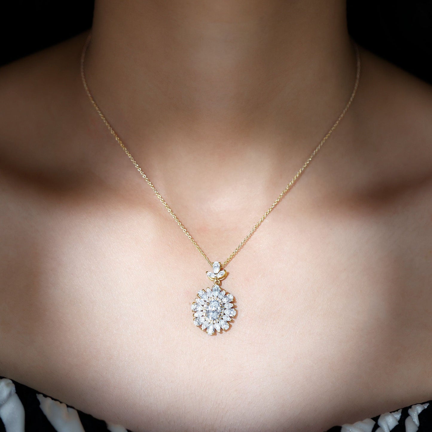 1.2 Carat Certified Moissanite Bridal Pendant Necklace