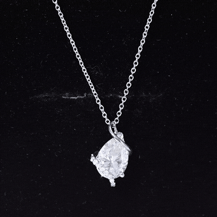 2.2 Carat Certified Moissanite Designer Teardrop Pendant
