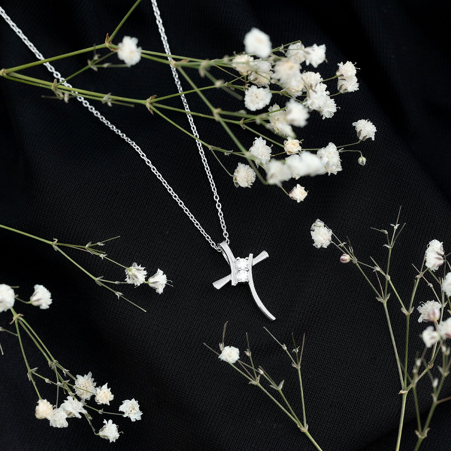 Diamond Cross Pendant Necklace for Women