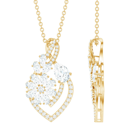 Certified Moissanite Designer Infinity Necklace With Chain