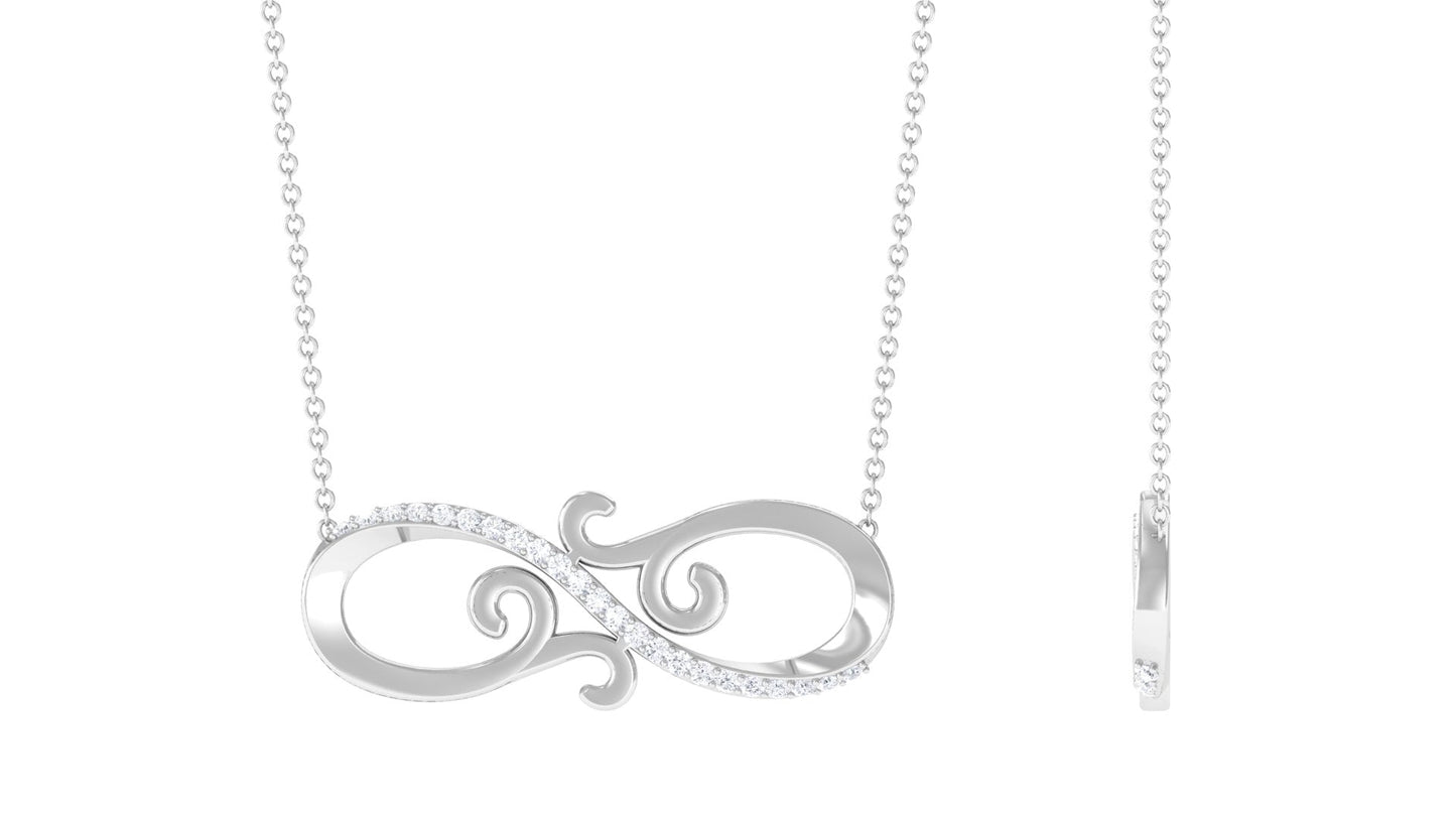 Certified Diamond Infinity Necklace in Prong Setting