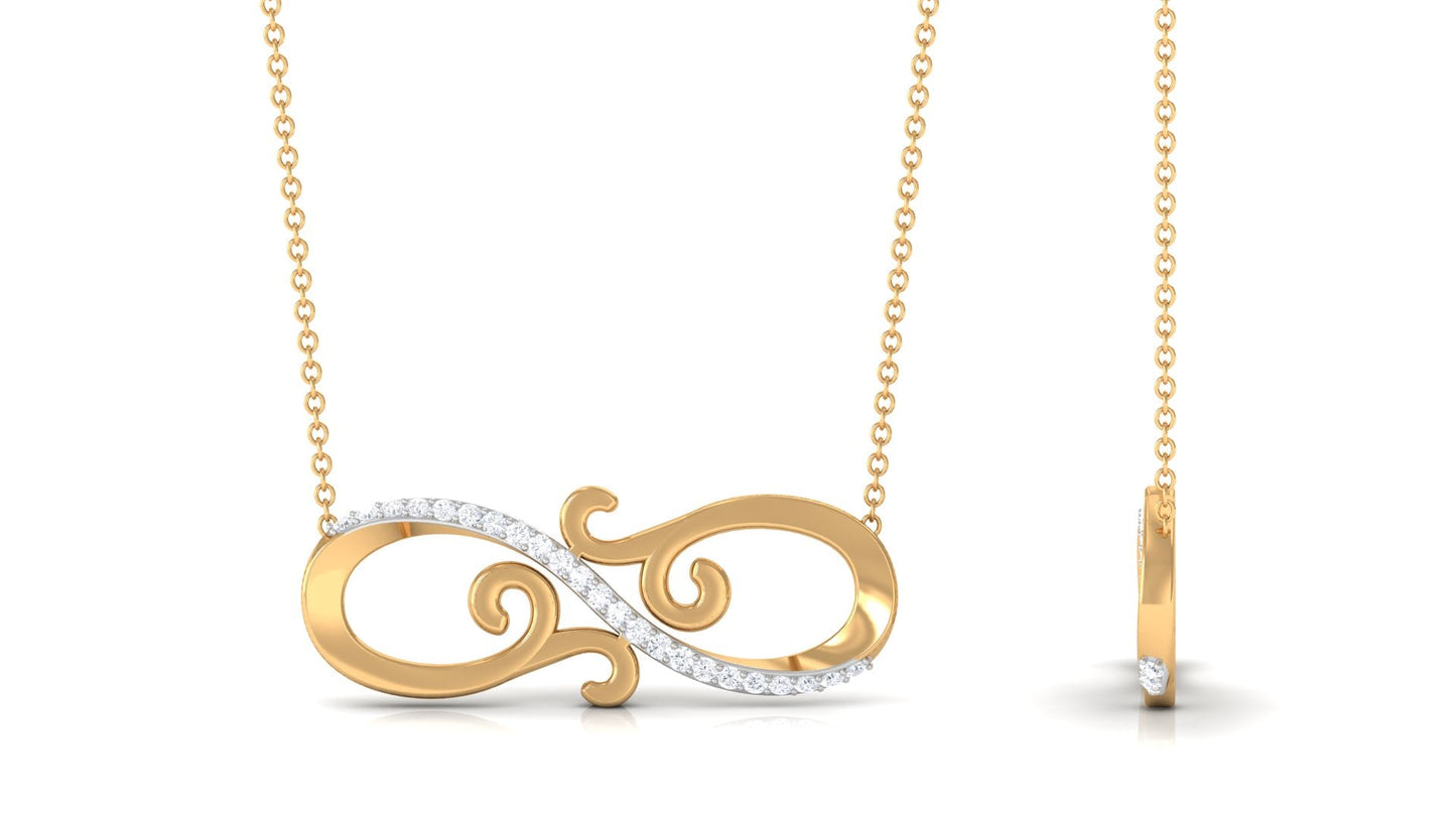 Certified Diamond Infinity Necklace in Prong Setting