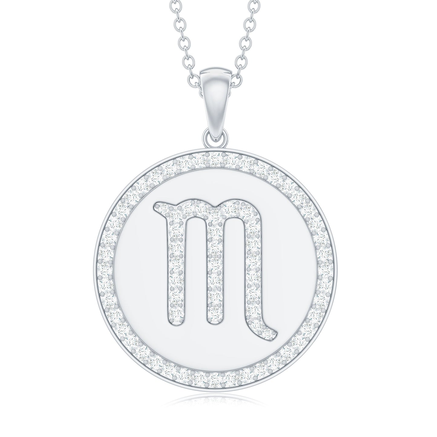 Certified Moissanite Scorpio Zodiac Pendant for Women