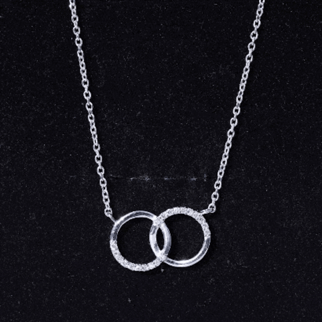 Certified Diamond Circle Pendant Necklace