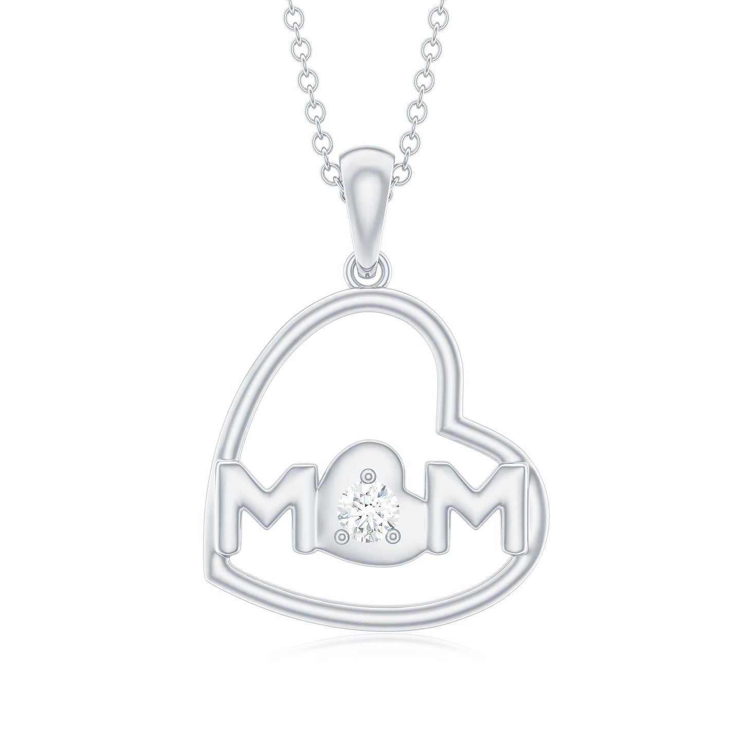 MOM Necklace with Natural Diamond