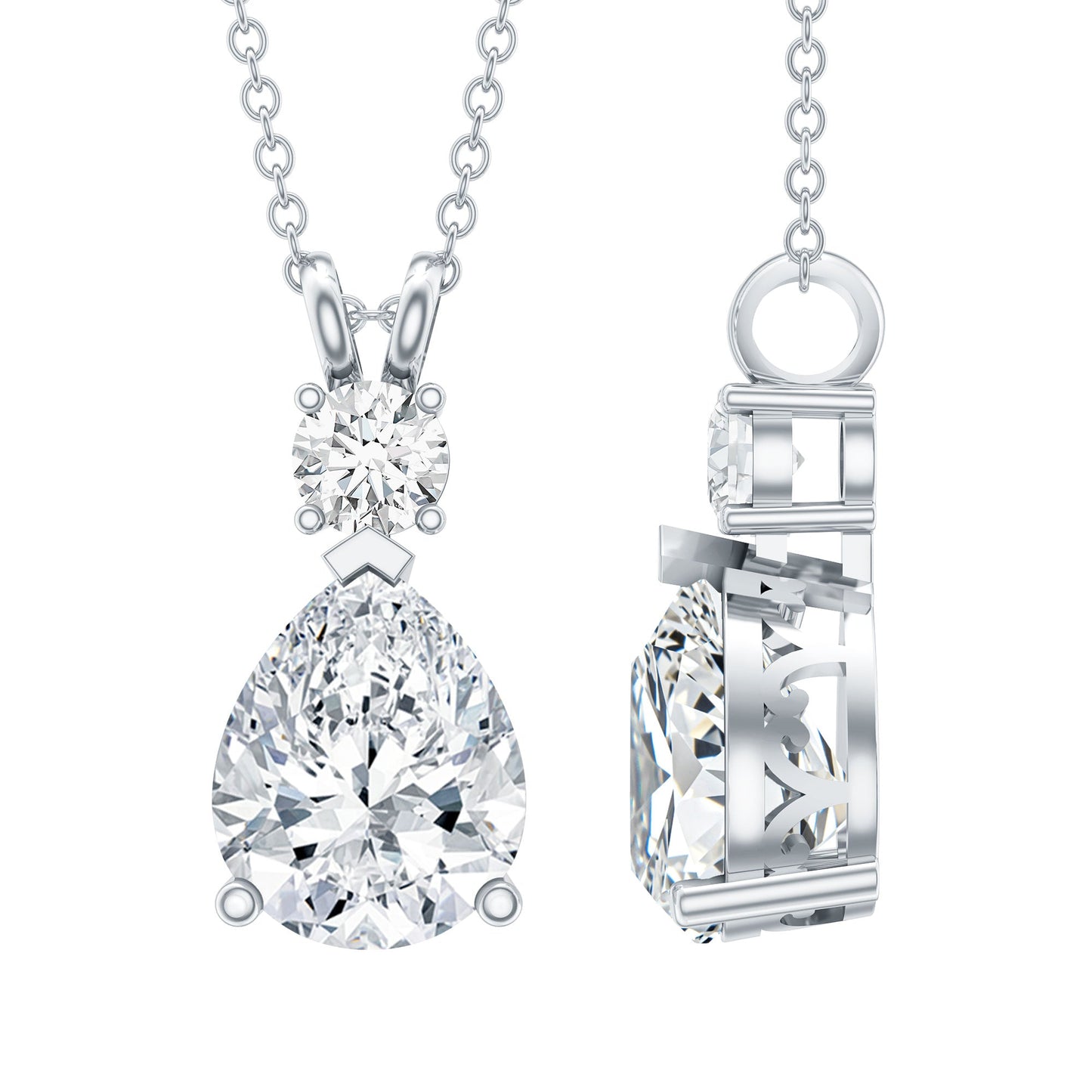 Certified Moissanite Wedding Necklace for Bride