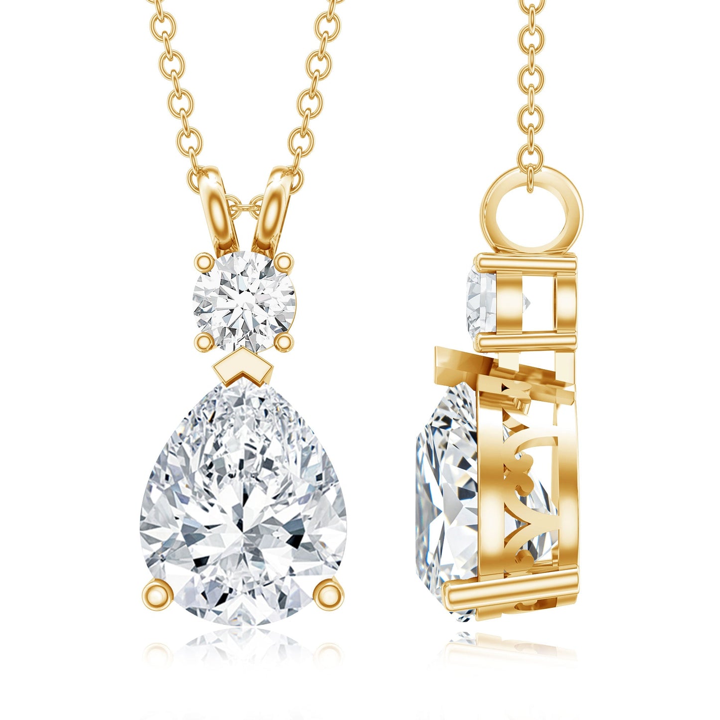 Certified Moissanite Wedding Necklace for Bride