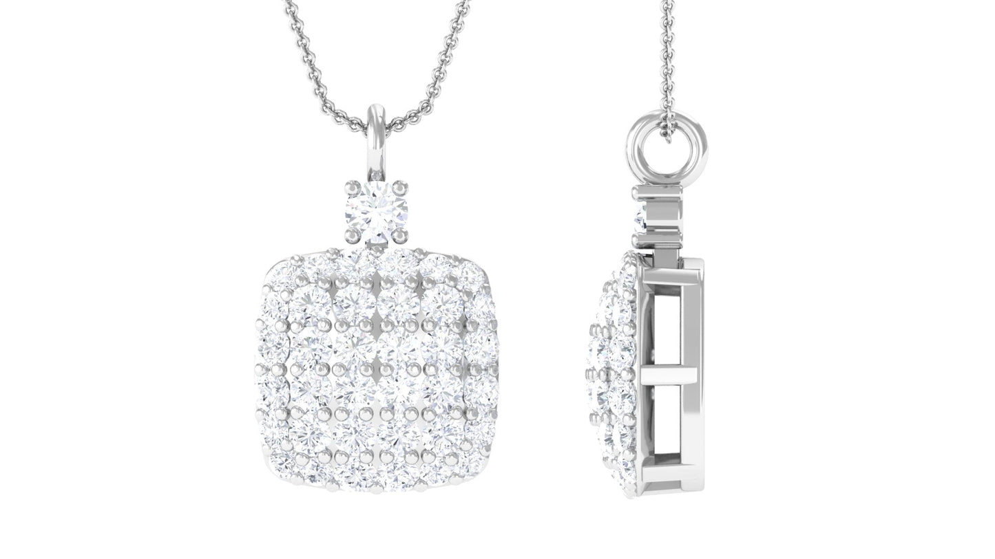 Certified Moissanite Bridal Pendant in Prong Setting