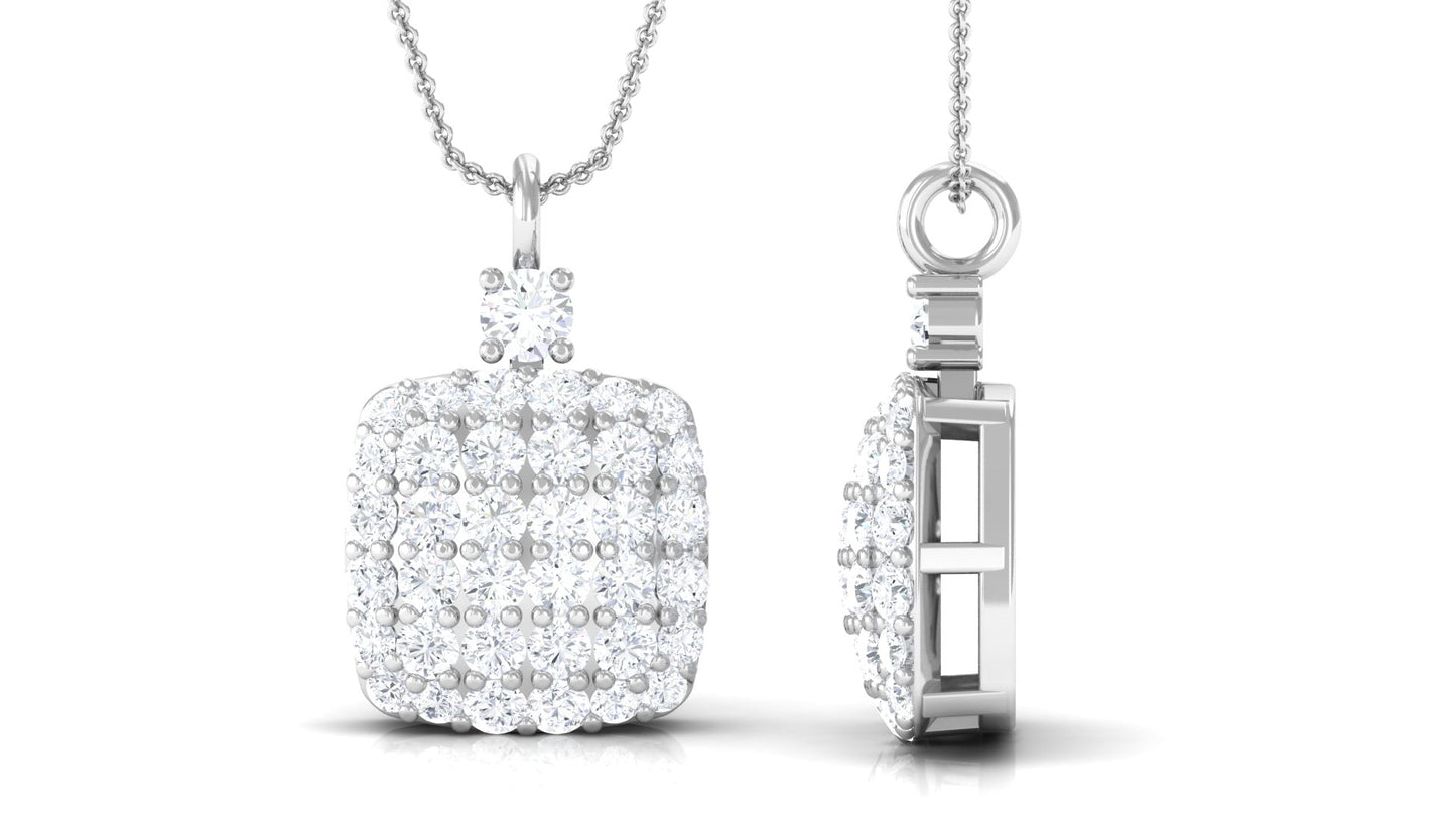 Certified Moissanite Bridal Pendant in Prong Setting