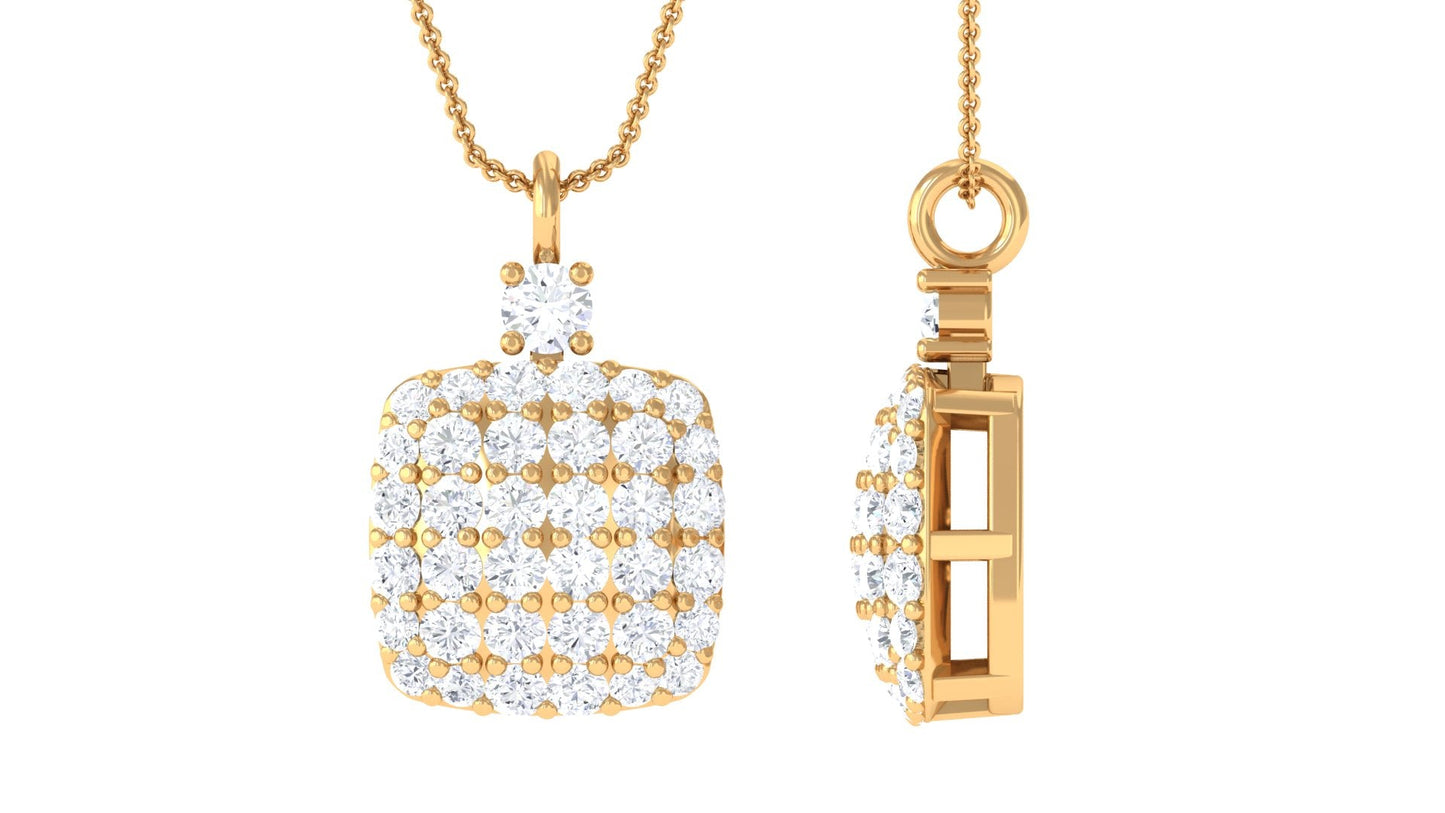 Certified Moissanite Bridal Pendant in Prong Setting