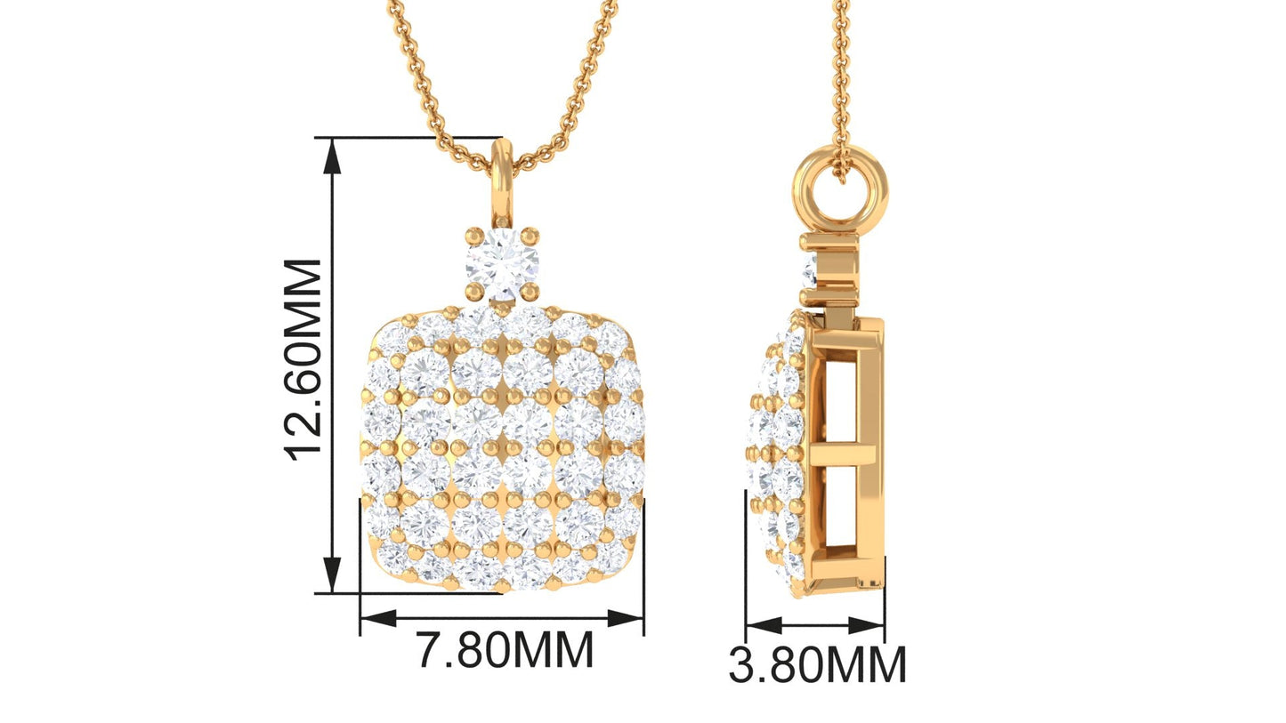Certified Moissanite Bridal Pendant in Prong Setting
