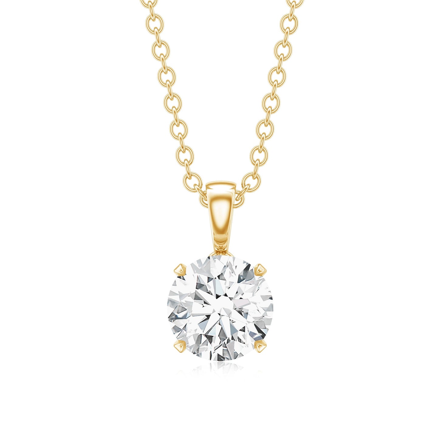 0.9 Carat Certified Moissanite Solitaire Pendant in Claw Set