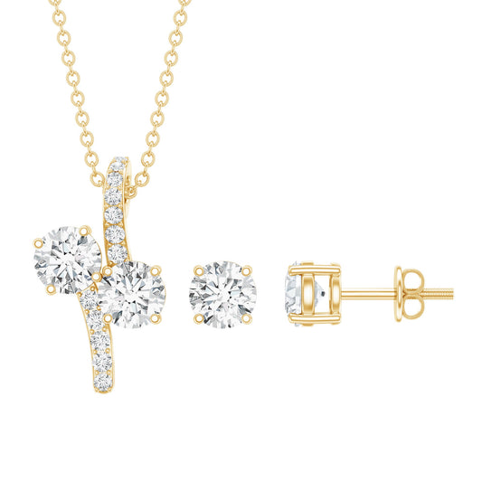 Certified Moissanite Minimal Jewelry Set
