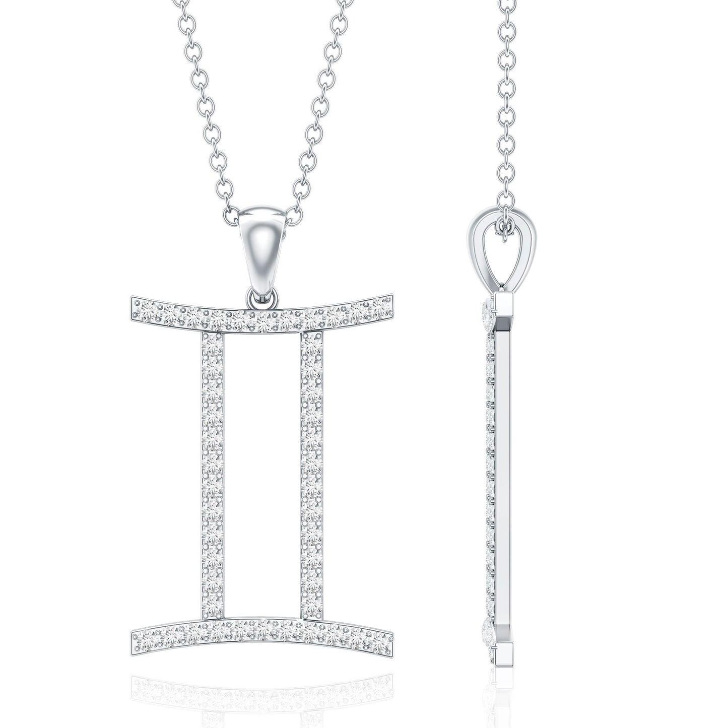 Gemini Necklace with Certified Lab Grown Diamond