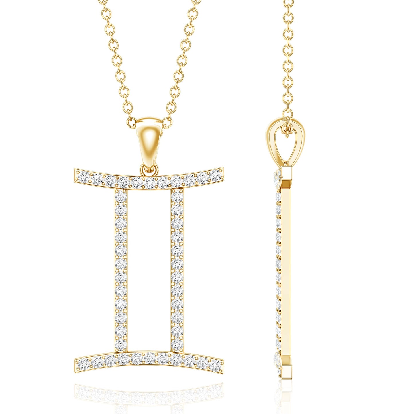 Gemini Necklace with Certified Lab Grown Diamond