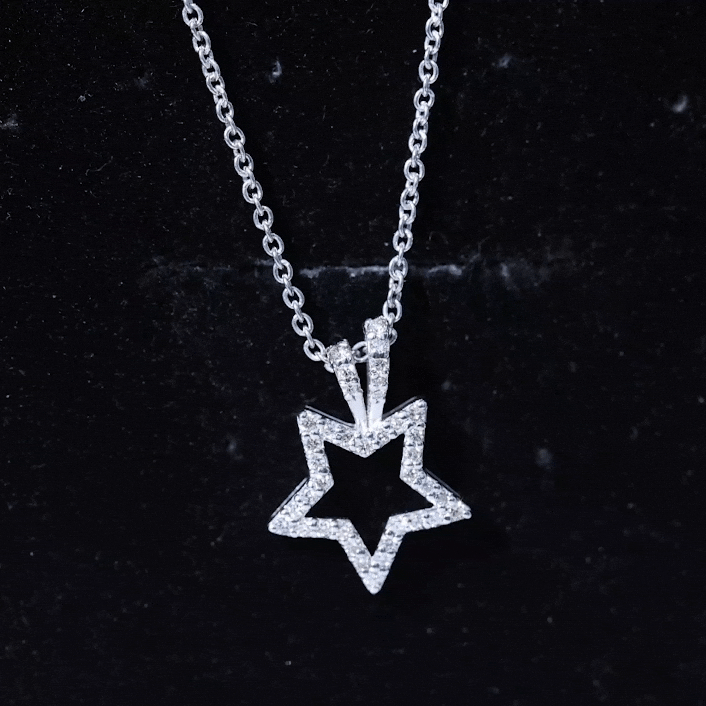Certified Moissanite Star Shape Pendant
